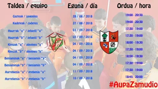 INICIO TEMPORADA
30 de Agosto de 2018
